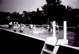 Brigg school swimming in the 1960s - open air pool