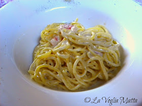 Torre del Colle ristorante Serpillo spaghetti cacio e pepe e gamberi