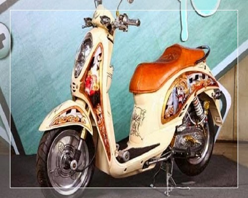 44 Gambar modifikasi scoopy pgm fi lama velg 17 14 retro 