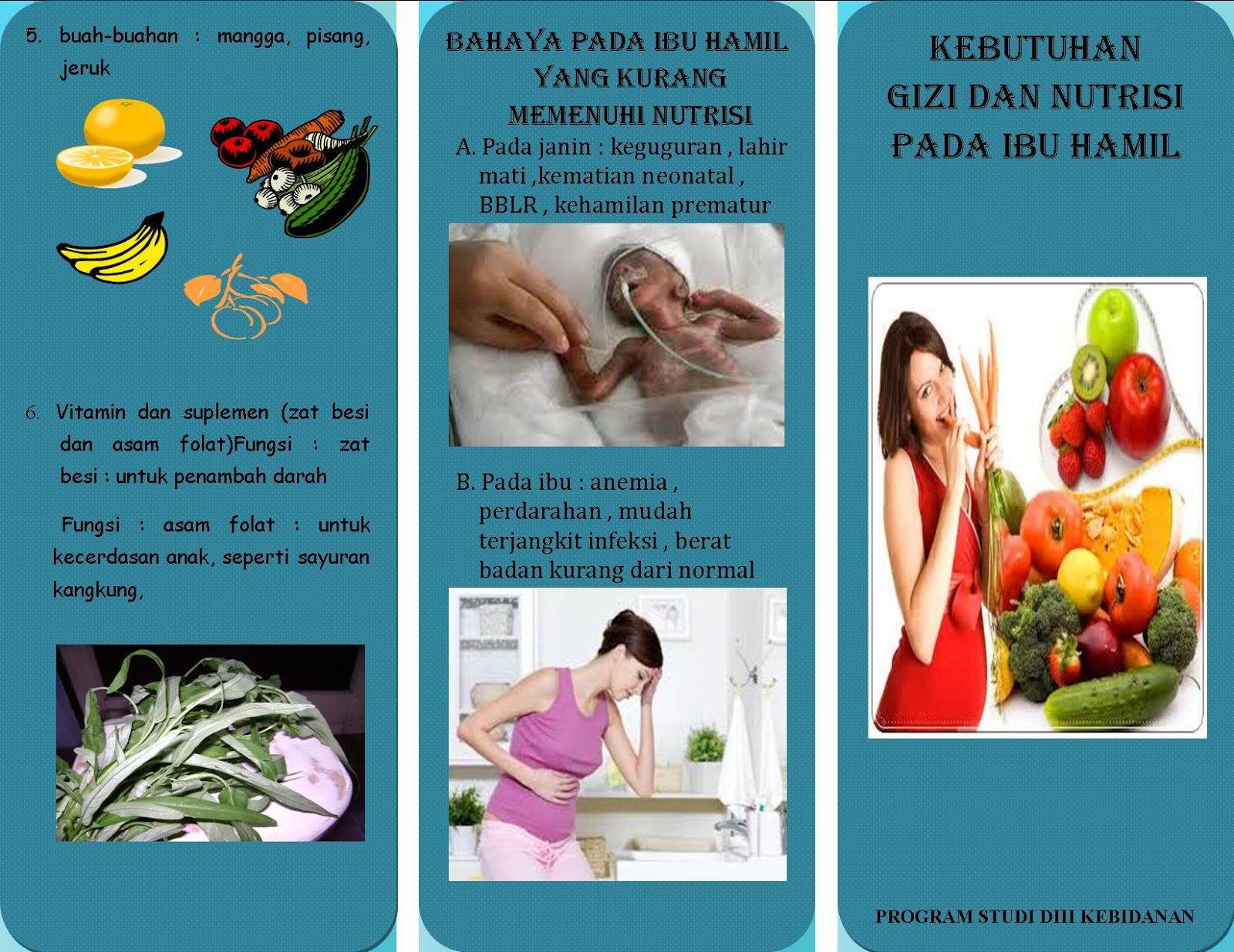 Leaflet Kebutuhan Gizi dan Nutrisi Pada Ibu Hamil