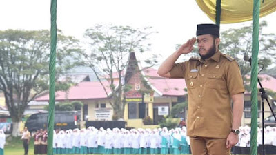 Upacara Peringatan Hari Santri Nasional Ke-4 di Kota Padangpanjang Berlangsung Khidmat