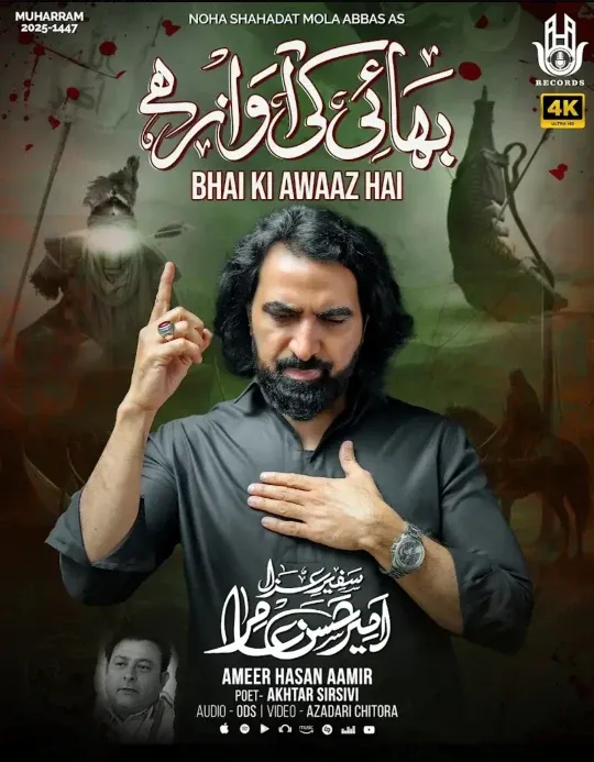 bhai ki awaaz hai, noha lyrics in urdu, ameer hasan aamir