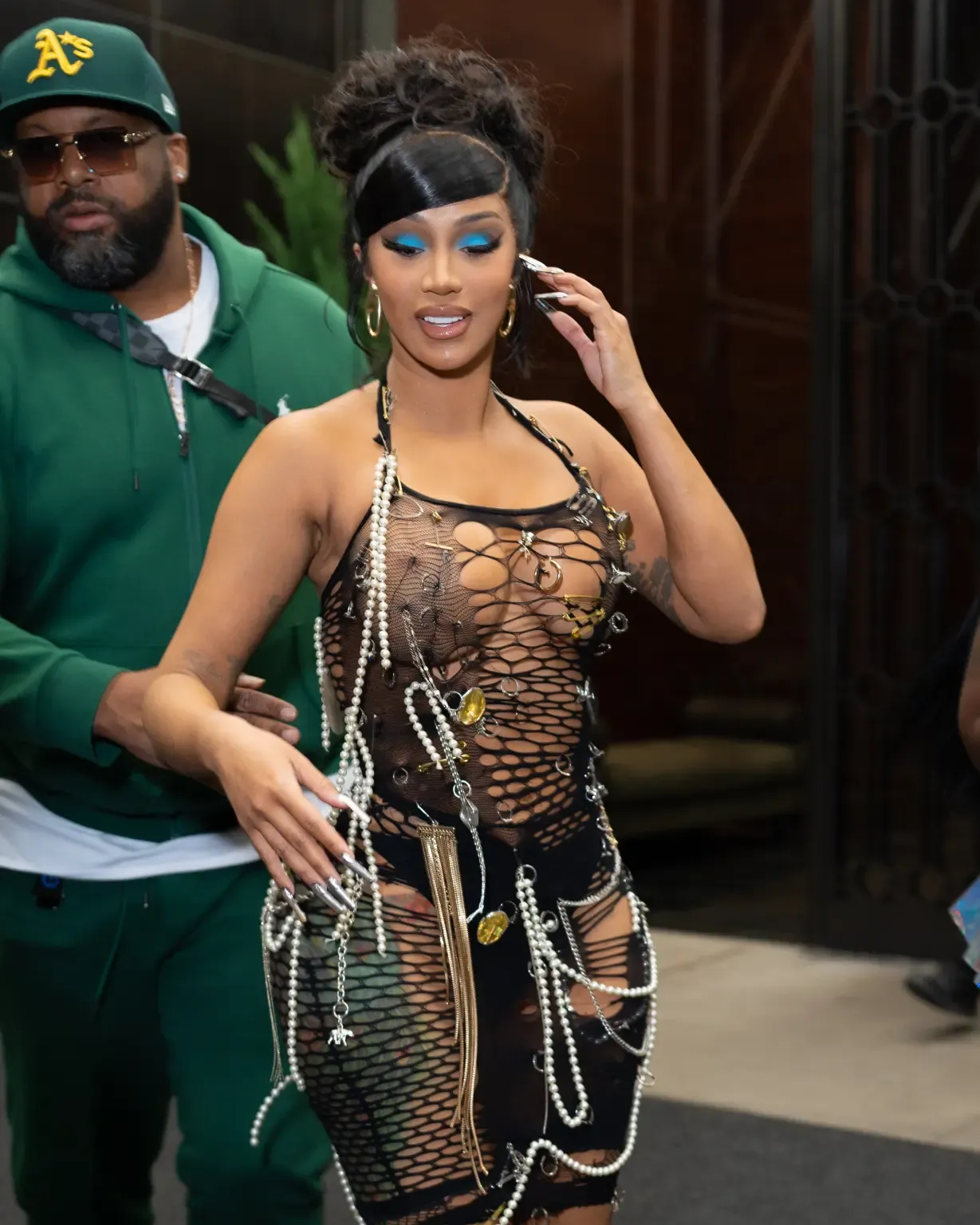 Cardi B's Dazzling Night Out in New York: A Pearl-Covered Party Look