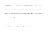 Contoh Surat Rasmi Pengesahan Pendapatan Bekerja Sendiri