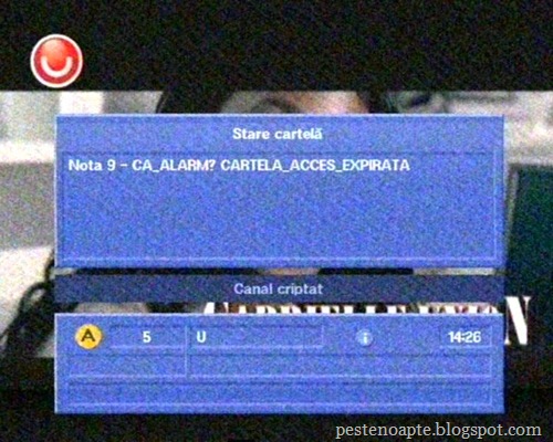 Cartela acces expirata UPC