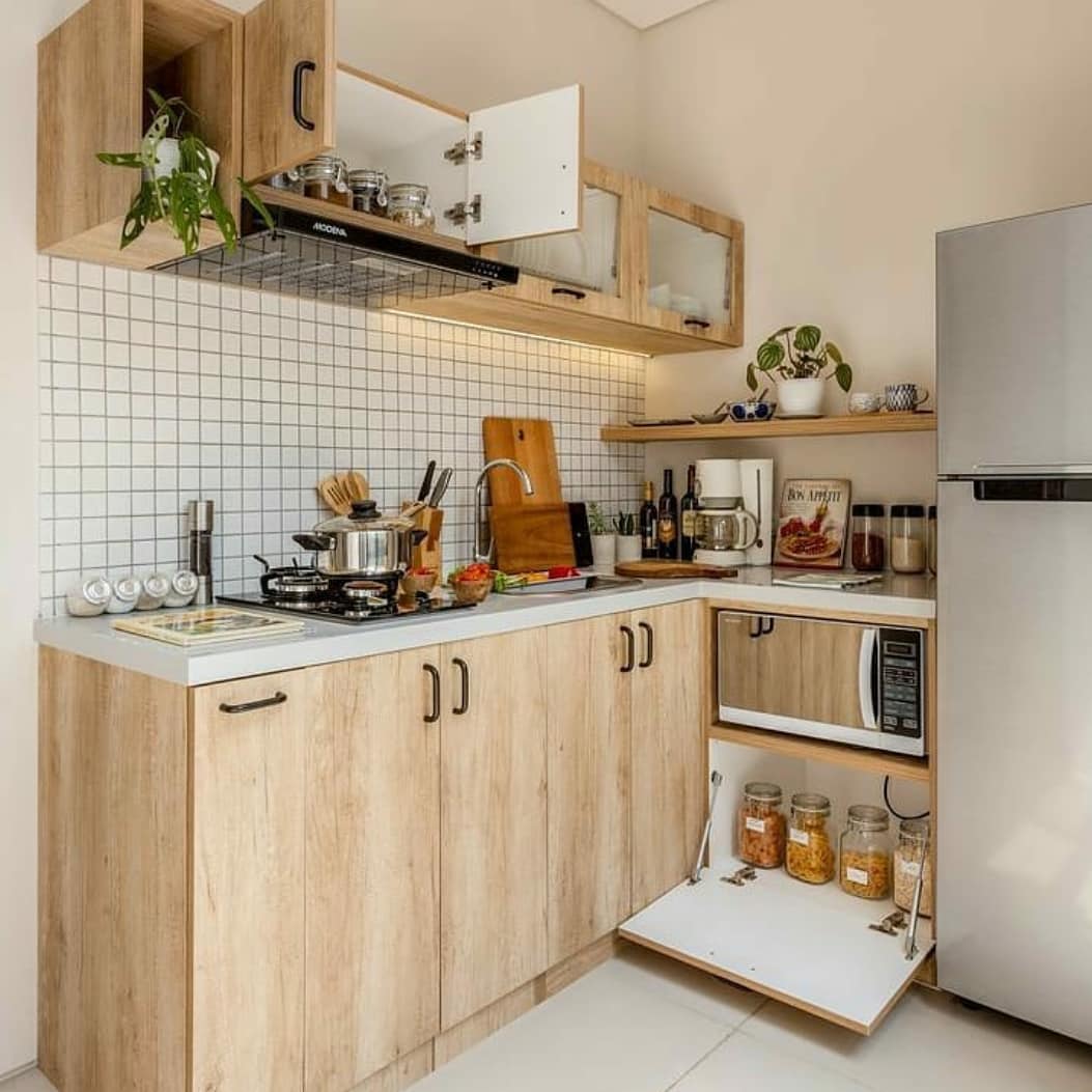 Kumpulan Inspirasi Desain Dapur Minimalis Bahan Kayu Yang Sederhana Namun Tetap Elegan Dan Minim Budget Homeshabbycom Design Home Plans