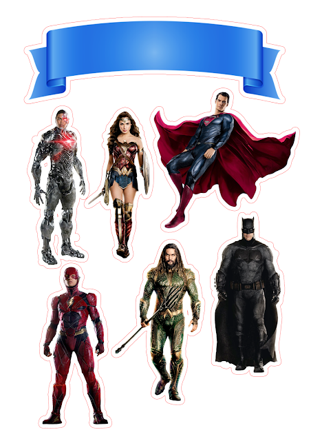 Superheroes Party Free Printable Cake Toppers.