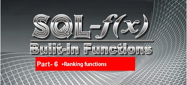 Microsoft SQL Server Training Online Learning Classes Built in functions Ranking 