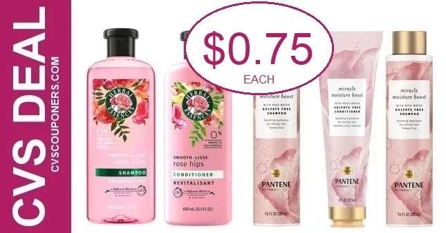 Cheap Pantene & Herbal Shampoo CVS Deal