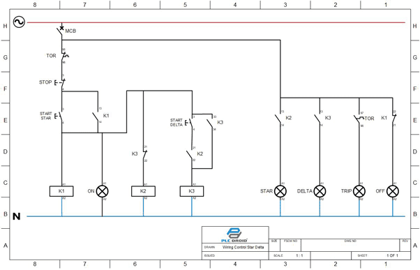 Wiring Diagram Rangkaian Star Delta Automatis Dan Manual