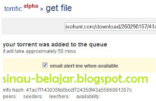 download via torrific