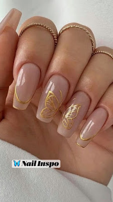 gold nails inspo pinterest