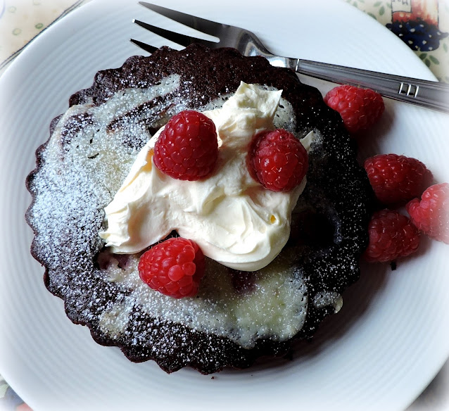 Fudgy Chocolate & Raspberry Tarts