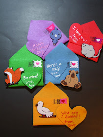 Felt Five Valentines