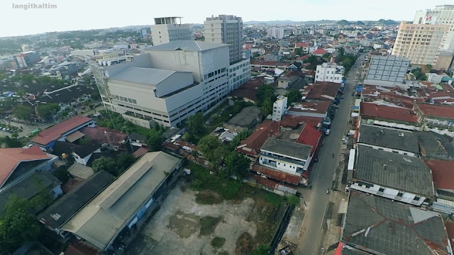 Foto Udara Daerah Utama Pusat Kota Samarinda