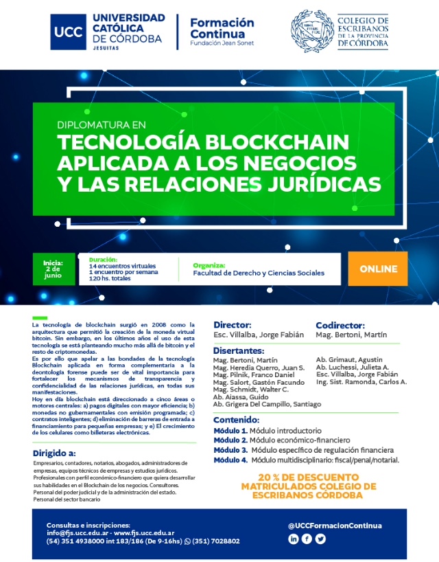 DIPLOMATURA EN TECNOLOGÍA BLOCKCHAIN