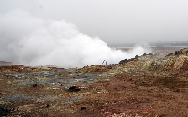 island lava vulkanland varm kilde