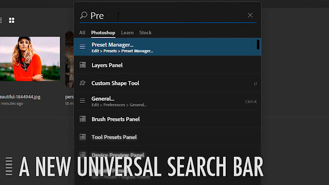 Photoshop CC 2017_ Search bar