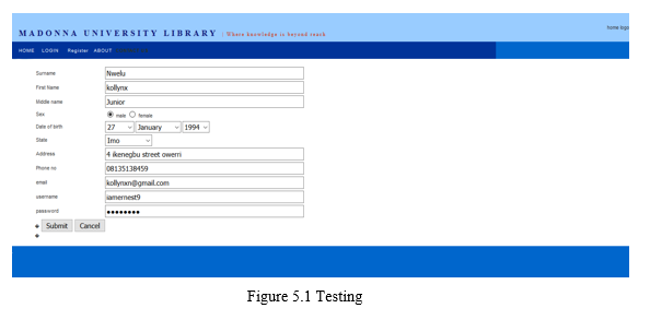 Figure 5.1 Testing Figure 5.1 Testing