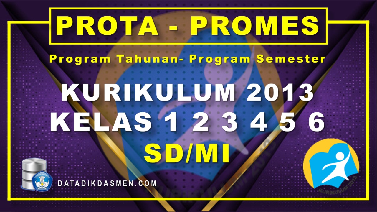 Prota Dan Promes Kelas 1 2 3 4 5 6 Sd Mi Kurikulum 2013 Tahun Pelajaran 2021 2022 Datadikdasmen Com