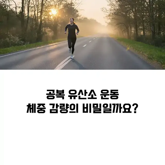 공복 유산소 운동체중 감량의 비밀일까요