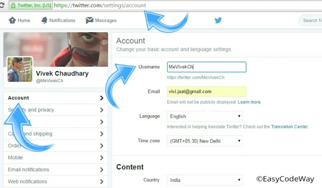 Twiiter Custom Username For Your Profile