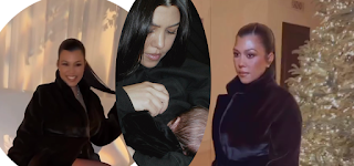 Kourtney Kardashian Radiates Glamour at Kardashian-Jenner Christmas Extravaganza, Celebrating Just 2 Months After Welcoming Baby Rocky