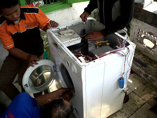 mesin cuci 1 tabung tidak bisa spin dan berputar