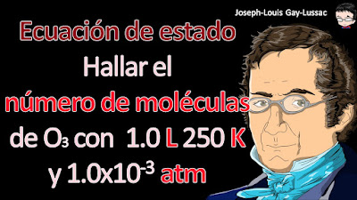 Las moléculas de ozono en la estratosfera absorben gran parte de la radiación dañina del sol. Normalmente, la temperatura y la presión del ozono en la estratosfera son 250 K y 1.0 x 10-3 atm, respectivamente. ¿Cuántas moléculas de ozono hay en 1.0 L de aire en estas condiciones?