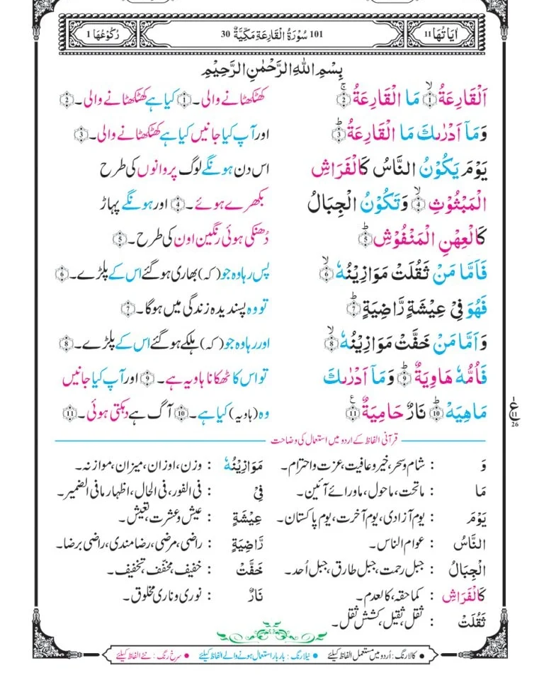 Surah Qaria with Urdu Translation,Quran,Quran with Urdu Translation,