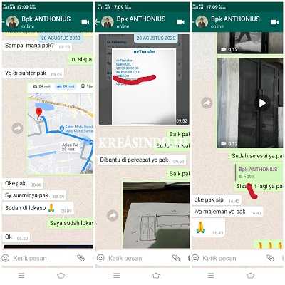 Pintu Pagar Besi Plat Perforated pemasangan di Rumah Bpk Anthonius Sunter Jakarat