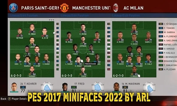 PES 2017 New Minifaces Season 2021-2022