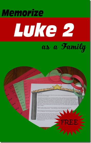 How to memorize verses as a family - Memorize Luke 2 as a Family printable to help your family keep Christ in Christmas this December. Even my 3 year old learned this entire passage easily.