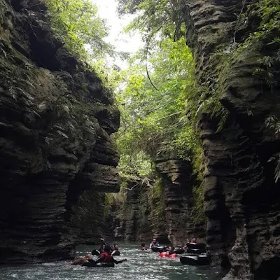 foto santirah river tubing pangandaran