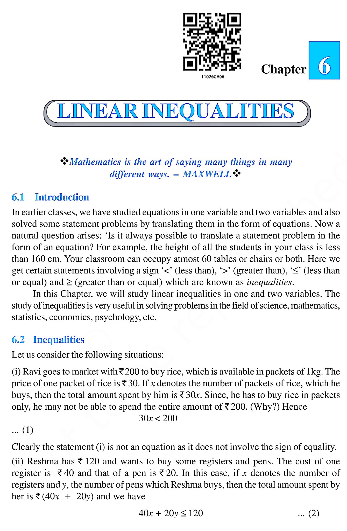 Class 11 Maths Chapter 6 Text Book - English Medium ,  11th Maths book in hindi, 11th Maths notes in hindi, cbse books for class  11, cbse books in hindi, cbse ncert books, class  11  Maths notes in hindi,  class  11 hindi ncert solutions,  Maths 2020,  Maths 2021,  Maths 2022,  Maths book class  11,  Maths book in hindi,  Maths class  11 in hindi,  Maths notes for class  11 up board in hindi, ncert all books, ncert app in hindi, ncert book solution, ncert books class 10, ncert books class  11, ncert books for class 7, ncert books for upsc in hindi, ncert books in hindi class 10, ncert books in hindi for class  11  Maths, ncert books in hindi for class 6, ncert books in hindi pdf, ncert class  11 hindi book, ncert english book, ncert  Maths book in hindi, ncert  Maths books in hindi pdf, ncert  Maths class  11, ncert in hindi,  old ncert books in hindi, online ncert books in hindi,  up board  11th, up board  11th syllabus, up board class 10 hindi book, up board class  11 books, up board class  11 new syllabus, up Board  Maths 2020, up Board  Maths 2021, up Board  Maths 2022, up Board  Maths 2023, up board intermediate  Maths syllabus, up board intermediate syllabus 2021, Up board Master 2021, up board model paper 2021, up board model paper all subject, up board new syllabus of class 11th Maths, up board paper 2021, Up board syllabus 2021, UP board syllabus 2022,   11 वीं मैथ्स पुस्तक हिंदी में,  11 वीं मैथ्स नोट्स हिंदी में, कक्षा  11 के लिए सीबीएससी पुस्तकें, हिंदी में सीबीएससी पुस्तकें, सीबीएससी  पुस्तकें, कक्षा  11 मैथ्स नोट्स हिंदी में, कक्षा  11 हिंदी एनसीईआरटी समाधान, मैथ्स 2020, मैथ्स 2021, मैथ्स 2022, मैथ्स  बुक क्लास  11, मैथ्स बुक इन हिंदी, बायोलॉजी क्लास  11 हिंदी में, मैथ्स नोट्स इन क्लास  11 यूपी  बोर्ड इन हिंदी, एनसीईआरटी मैथ्स की किताब हिंदी में,  बोर्ड  11 वीं तक,  11 वीं तक की पाठ्यक्रम, बोर्ड कक्षा 10 की हिंदी पुस्तक  , बोर्ड की कक्षा  11 की किताबें, बोर्ड की कक्षा  11 की नई पाठ्यक्रम, बोर्ड मैथ्स 2020, यूपी   बोर्ड मैथ्स 2021, यूपी  बोर्ड मैथ्स 2022, यूपी  बोर्ड मैथ्स 2023, यूपी  बोर्ड इंटरमीडिएट बायोलॉजी सिलेबस, यूपी  बोर्ड इंटरमीडिएट सिलेबस 2021, यूपी  बोर्ड मास्टर 2021, यूपी  बोर्ड मॉडल पेपर 2021, यूपी  मॉडल पेपर सभी विषय, यूपी  बोर्ड न्यू क्लास का सिलेबस   11 वीं मैथ्स, अप बोर्ड पेपर 2021, यूपी बोर्ड सिलेबस 2021, यूपी बोर्ड सिलेबस 2022,