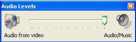 set the audio level in windows movie maker