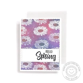 Sunny Studio Stamps: Cheerful Daisies Frilly Frame Dies Spring Themed Card and Video Tutorial by Mindy Baxter