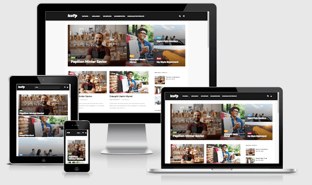  Icofp is the template for a Blogger to write articles also blog posts very easily Icofp Responsive News & amp Magazine Blogger Template Free Download