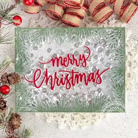 Sunny Studio Stamps: Christmas Garland Frame Dies Christmas Shaker Card by Angelica Conrad