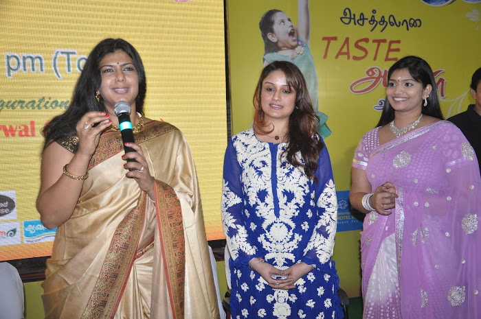 sonia agarwal inaugurates chennaiyil thiruvaiyaru food festival actress pics
