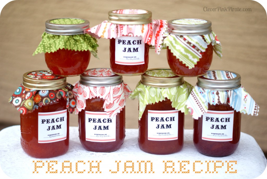 http://cleverpinkpirate.com/2012/08/21/summer-delight-peach-jam-canning-recipe-tutorial/