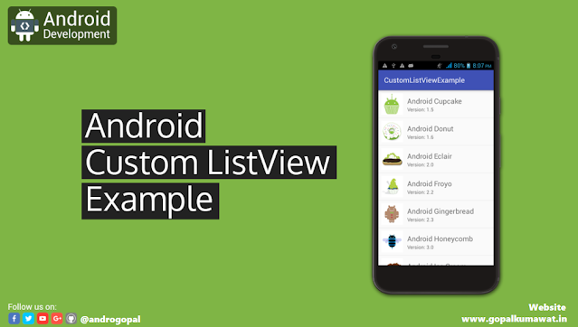 how to create custom listview in android
