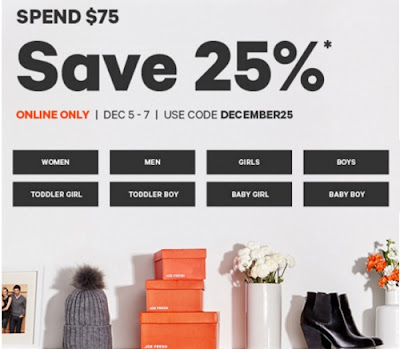 Joe Fresh 25% Off When You Spend $75 Promo Code