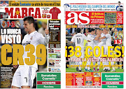 Marca says it's 39, AS says it's 38 Goals just like the rest of the World.