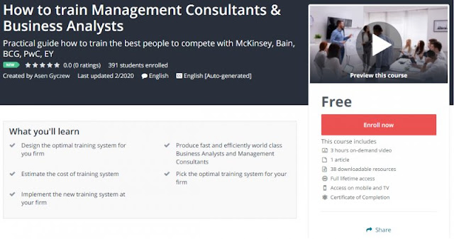 [100% Free] How to train Management Consultants & Business Analysts