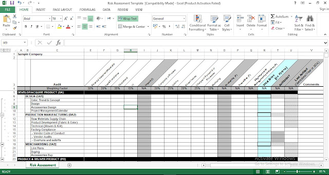 Download Risk Assessment Excel Template Free