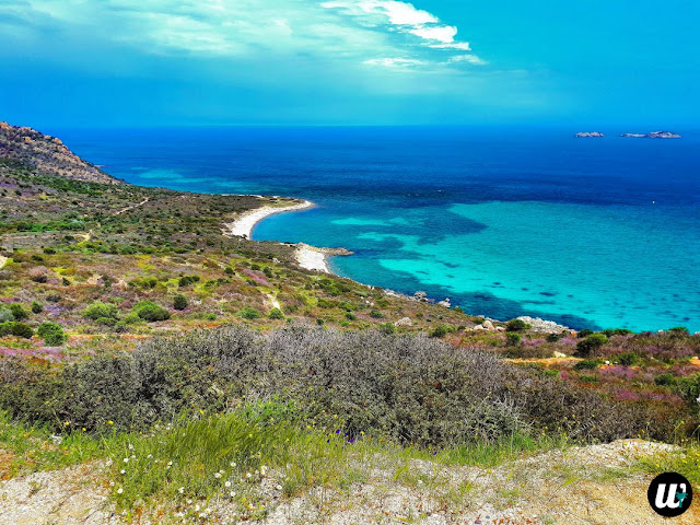 Beach and sea view from car, driving | Sardinia, Italy | wayamaya