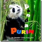 children's book cover:  Panda Purim, by Jennifer Tzivia MacLeod