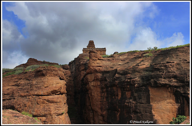 Upper Shivalaya view from Lower Shivalaya, Badami