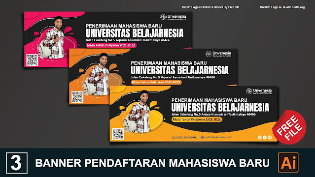 Download Banner Penerimaan Mahasiswa Baru Coreldraw